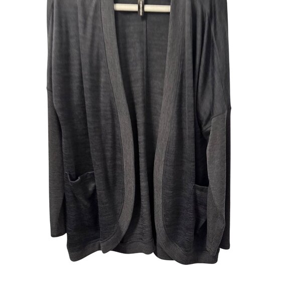 90 Degree by Reflex Gray Open-Front Cardigan Sweater With Pockets Sz 2X - Picture 6 of 12